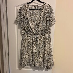 Elegant Black and White Patterned Dress